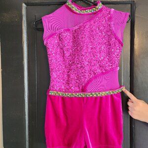 Pink Fuchsia One Piece Jazz Costume